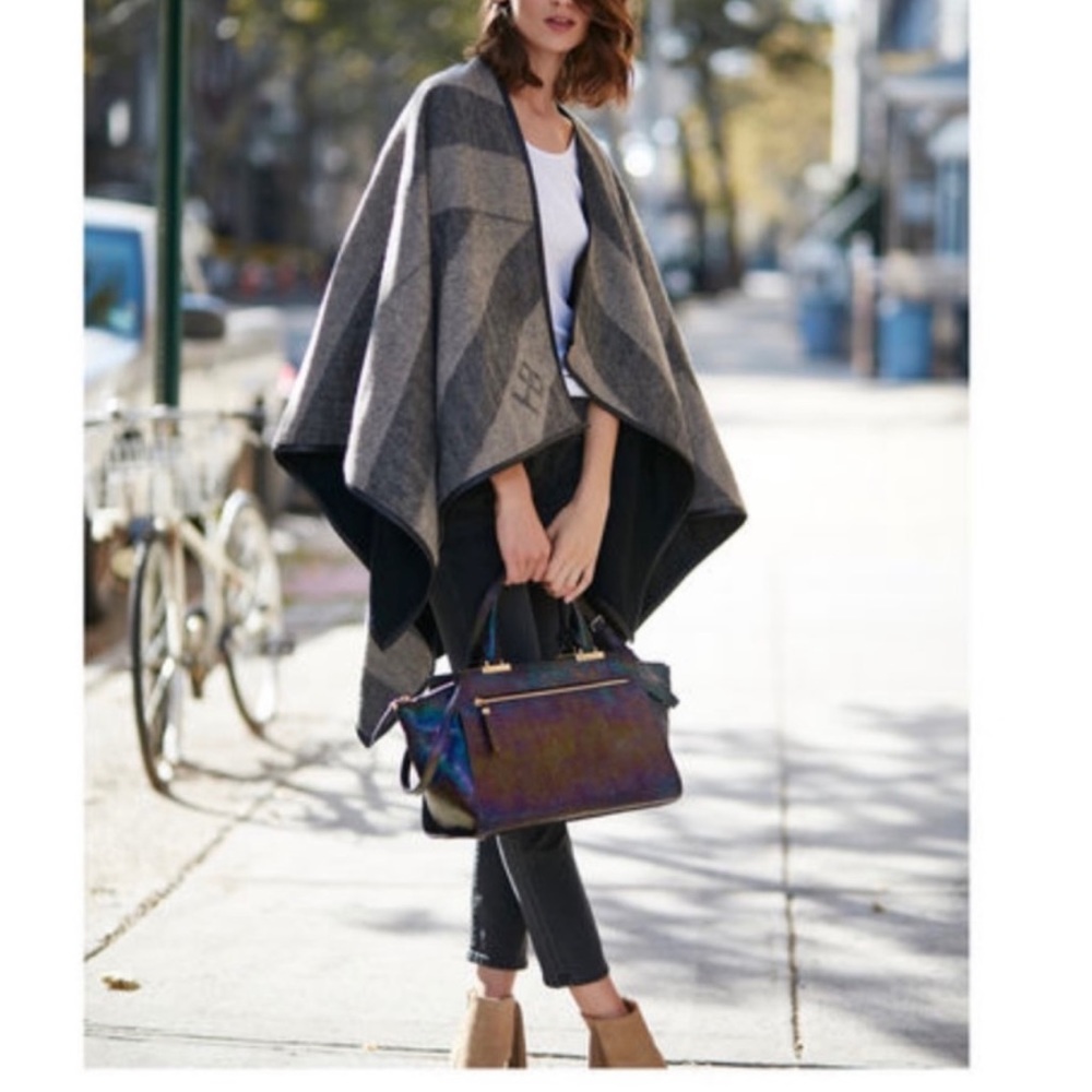Henri Bendel Large Gotham Petrol Satchel Bag